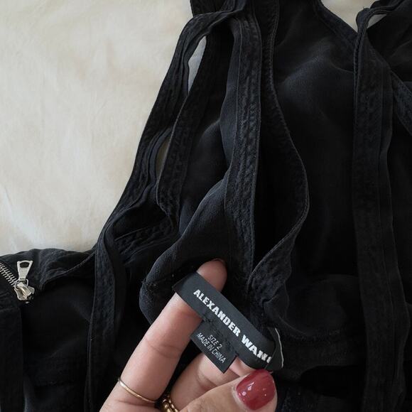 Alexander Wang Black Silky Linen Jumpsuit Size 2 - Picture 3 of 8